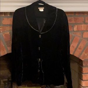 Tea & Scones Velvet Jacket - black